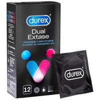 Презервативы Durex №12 Dual Extase рельефные с анестетиком